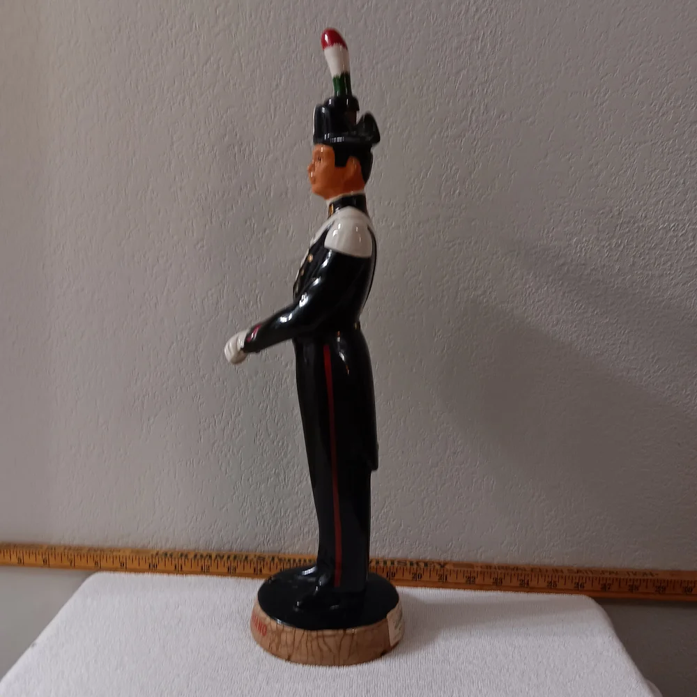 Ceramic Soldier Figurine with Black Uniform